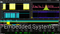 WaveRunner 8000HD 8 通道高清示波器屏幕捕获低速（I2C、SPI、UART-RS232 等）串行数据信号，对其进行解码，并以直观的彩色编码叠加层和可搜索的协议表呈现解码数据，同时还执行统计分析并显示直方图、轨迹和眼图