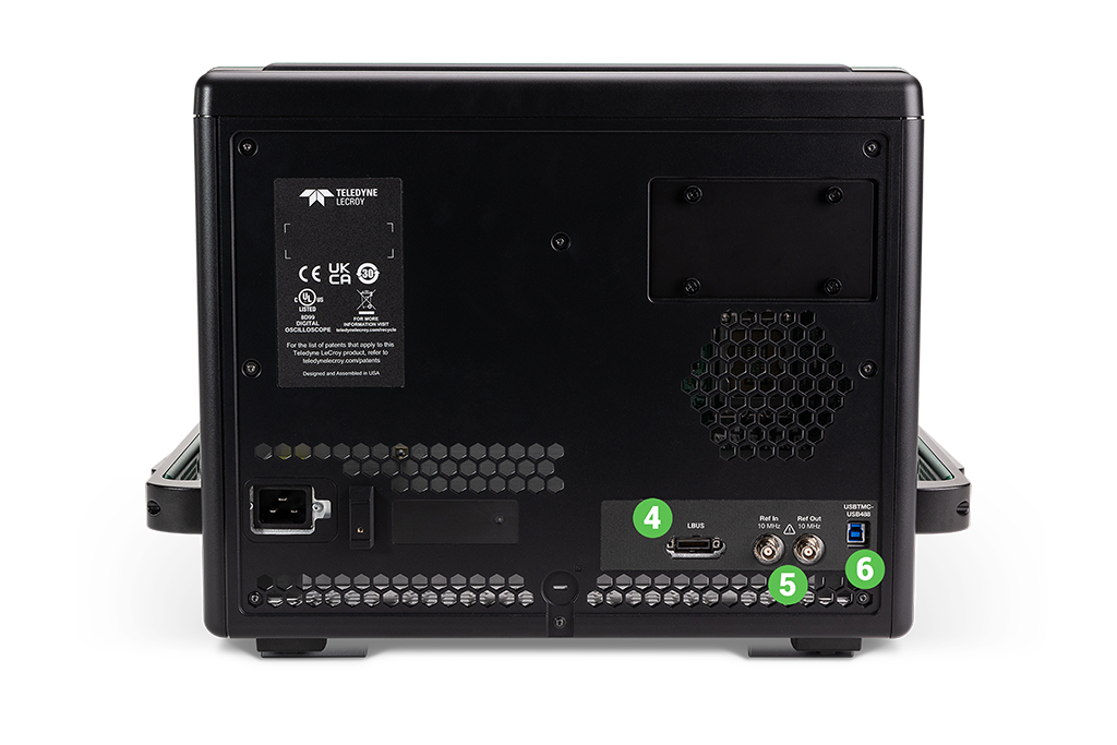 WaveMaster 8000HD 系列示波器后视图
