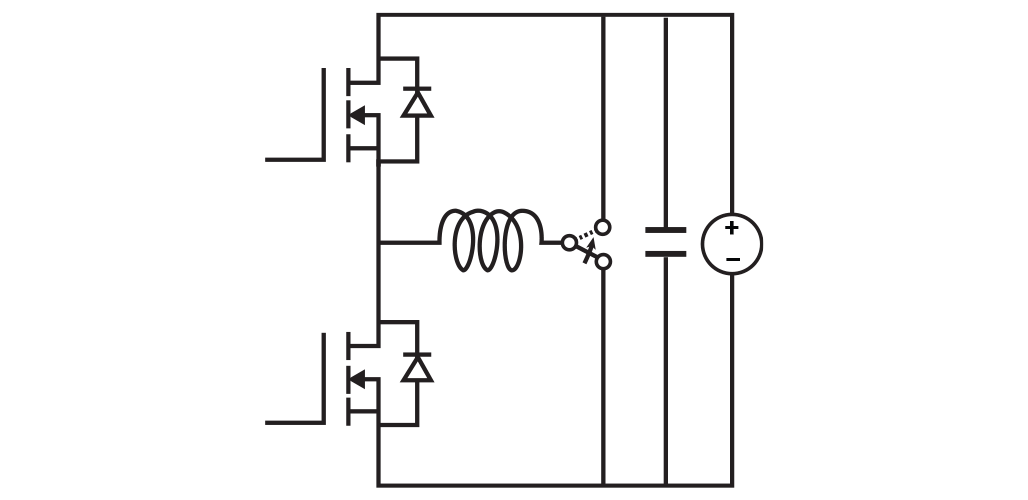 带 MOSFET 功率半导体的双脉冲测试程序电路