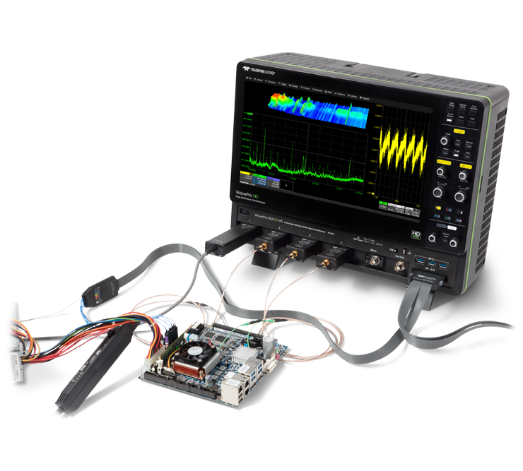 Teledyne LeCroy 示波器使用电源轨探头和电流探头执行电源完整性分析、测量、PDN 噪声和 PDN 频谱表征