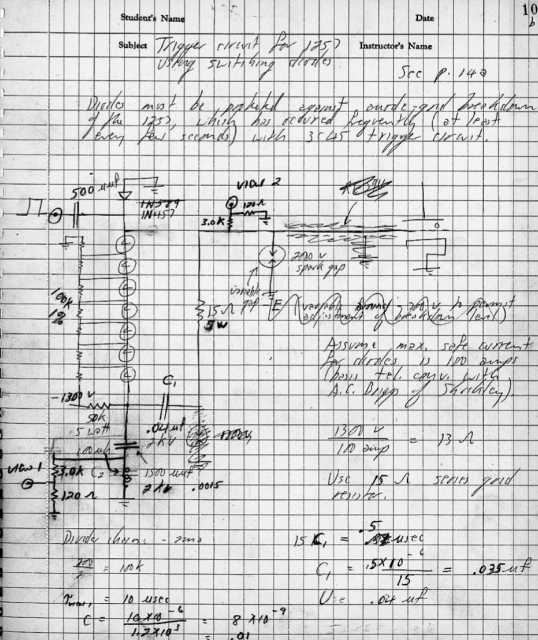 沃尔特·力科 (Walter LeCroy) 在尼维斯实验室 (Nevis Labs) 时的肖克利二极管触发器设计和撰写。